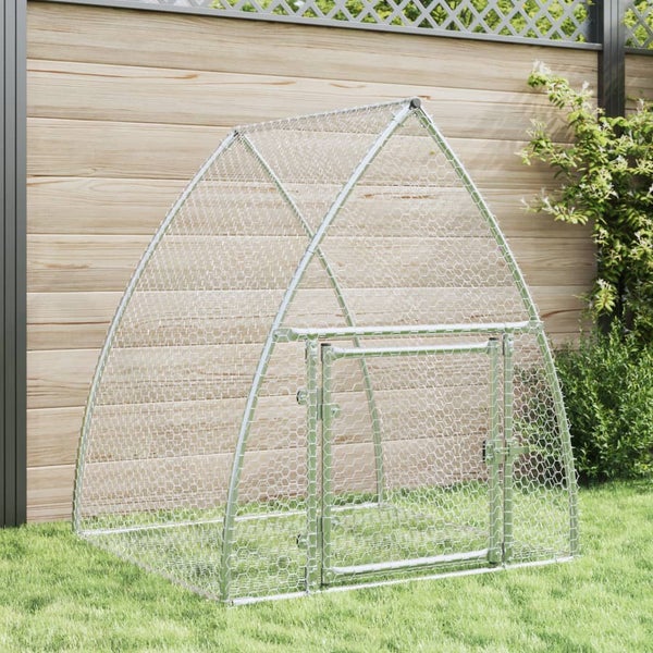 Rabbit Hutch Silver 100X105X120 Cm Galvanised Steel Txnopxi Carousel 1