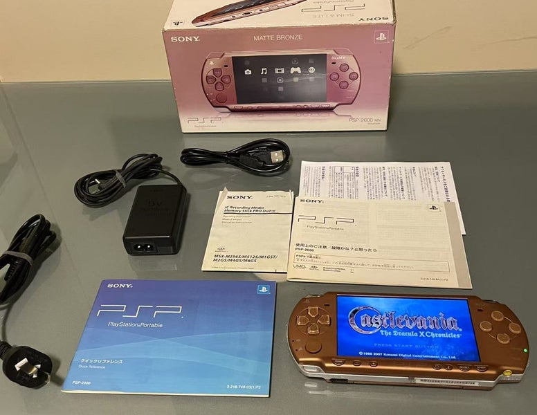 Rare Boxed PSP2000 Matte Bronze with 6.60 PRO-C 32G MS In Original kits Carousel 1