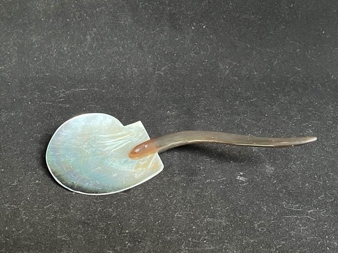 Vintage Mother Of Pearl Shell And Horn Spoon Carousel 2