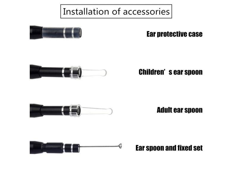 USB HD Mini Camera Electronic Ear Spoon Endoscope Cleaner Earwax Removal Carousel 1