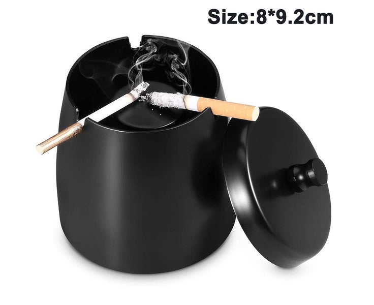 Windproof Ashtray for Cigarettes Outdoor Ashtrays for Patio Beautiful Tableto Carousel 1