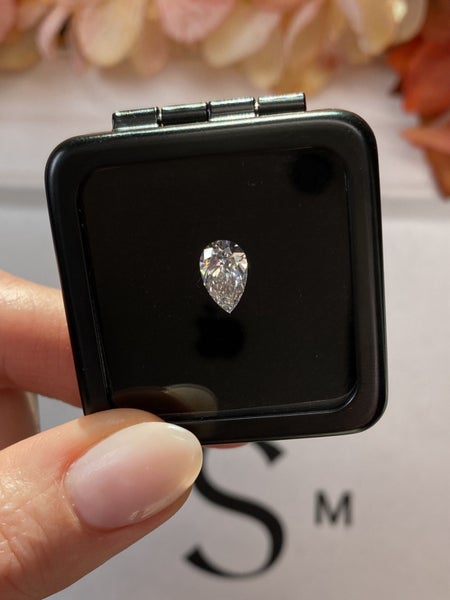 $1 RES ~ $1386 Buy Now * 1.08ct Diamond Pear Cut Carousel 2