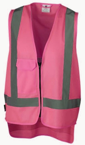 Workhorse, Hi Vis Safety Vest, MVE028 - Pink (Size: S) Carousel 1
