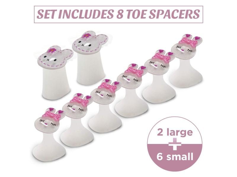 8PCS Toe Separators Set (Rabbits) For Nail Polish Pedicure Spacers Spreaders Carousel 1