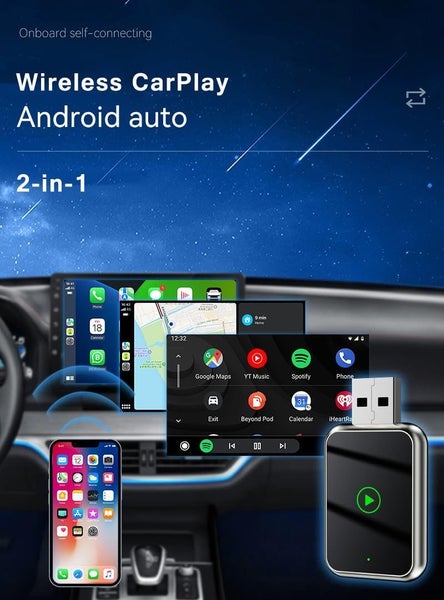 New Wireless Apple CarPlay, Wireless Android Auto Adapter63617622292609114