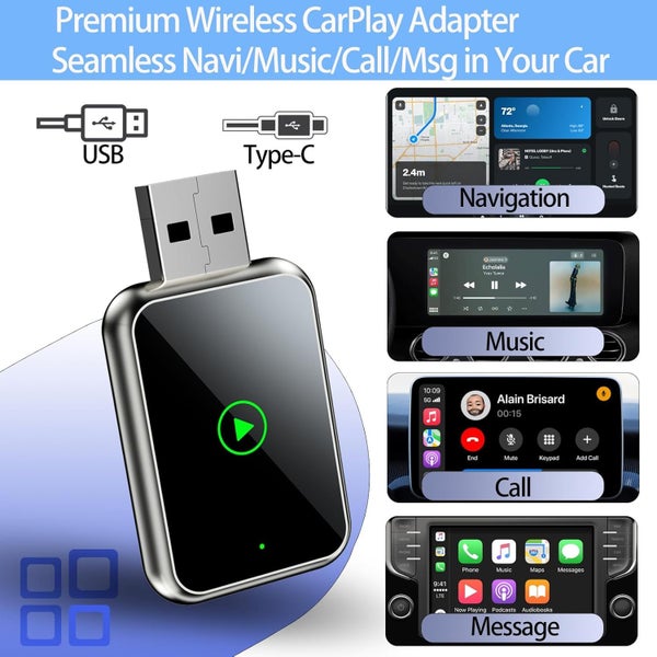 New Wireless Apple CarPlay, Wireless Android Auto Adapter63617622292609113