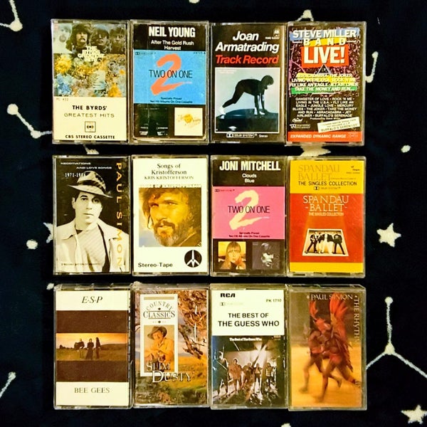 Cassette Tape Collection. Perfect for your older car. Bulk lot, Rock and Pop. Carousel 1