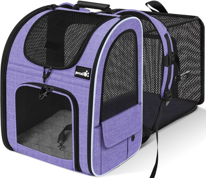 Pecute Dog Carrier Backpack, Expandable with Breathable Mesh Small Dogs Cats Pup Carousel 11