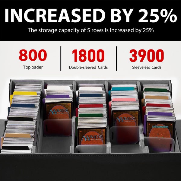 5 Row Trading Card Storage Box for 3800 TCG Cards and Dice Carousel 2