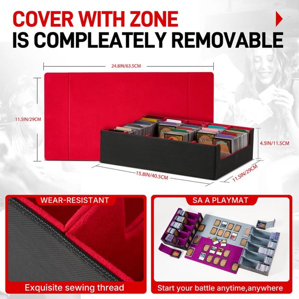 5 Row Trading Card Storage Box for 3800 TCG Cards and Dice Carousel 6