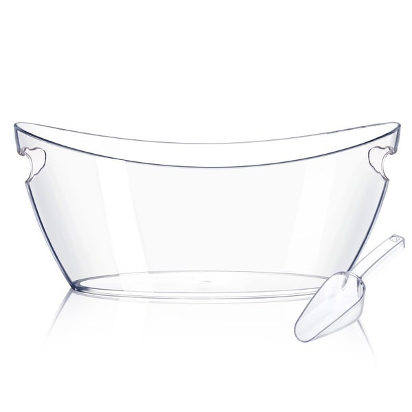 Clear Plastic Boat Shaped Champagne Ice Bucket 5.5L Capacity Carousel 1
