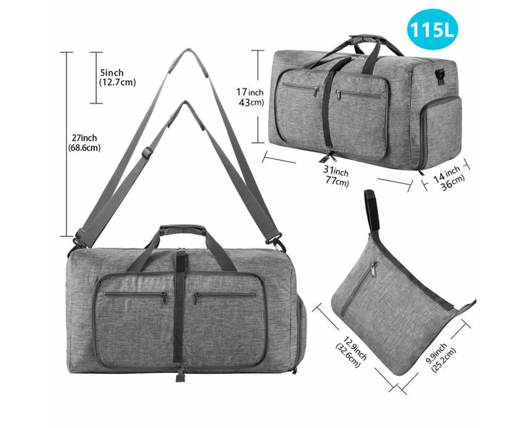 Sports Gym Duffel Bag Travel Hiking Weekender Duffle Luggage Handbag 115L Carousel 4