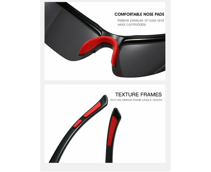 Sport Polarized Sunglasses for Men Half Frame Lightweight Cycling Running Fis Carousel 7