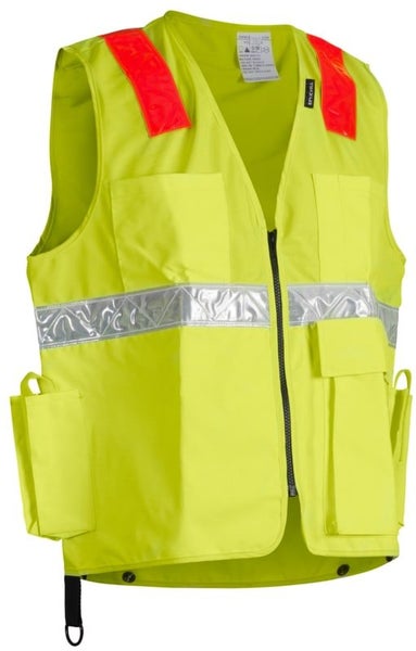 Styx Mill, Hi Vis Multi Pocket Logmakers Vest - Fluoro Yellow (Size: S1) Carousel 1