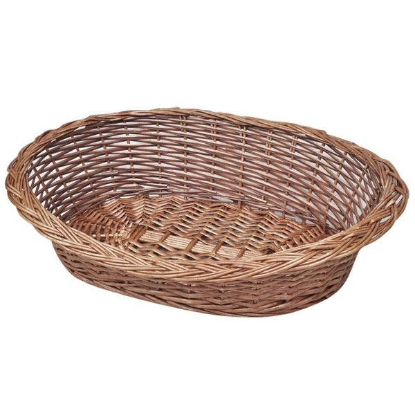 vidaXL Willow Dog Basket/Pet Bed Natural 50 cm Carousel 1