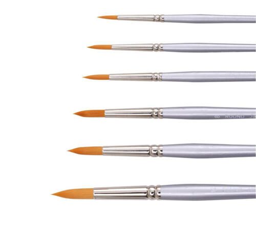 Jasart Golden Synthetic Brushes - Round 8 Carousel 1