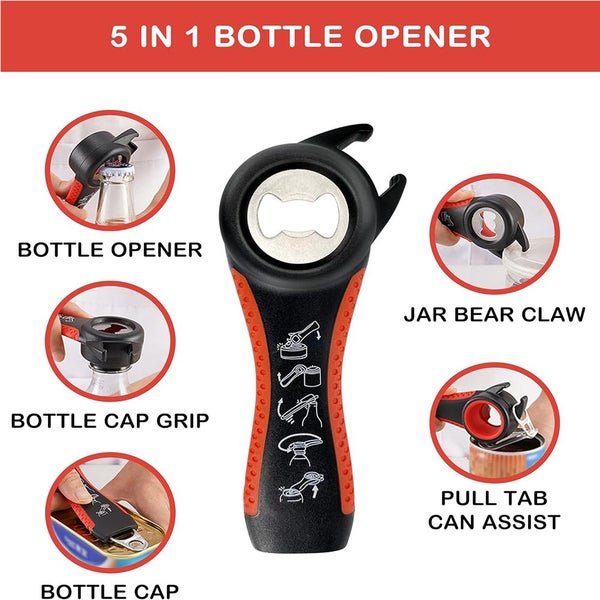 Jar Opener Bottle Opener for Weak Hands, Multi Function Can Opener Bottle Opener Carousel 2