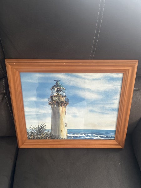 Painting Light house framed ready to hang636131792497941124