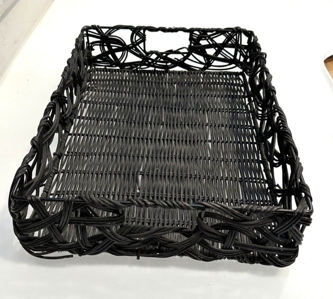 Wicker Style Rectangle Storage Basket - $1 Reserve (Aisle 14 - Shelf P) Carousel 2