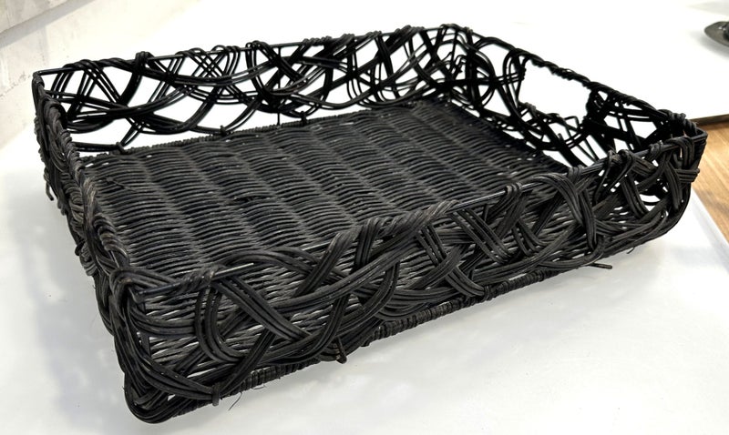 Wicker Style Rectangle Storage Basket - $1 Reserve (Aisle 14 - Shelf P) Carousel 1
