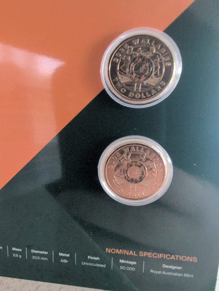 2025 Wallabies/Wallaroos $2 coins - NEW for 2025 TWO COIN SET Carousel 2