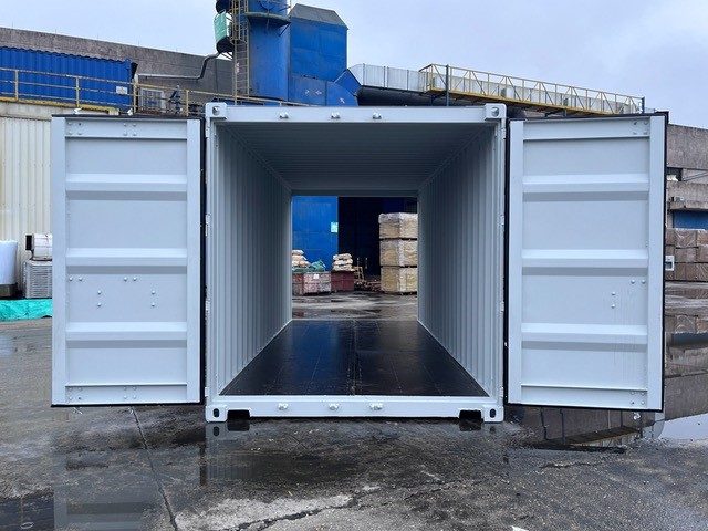 20ft Std Double Door New Build Shipping Container - Light Grey Carousel 1