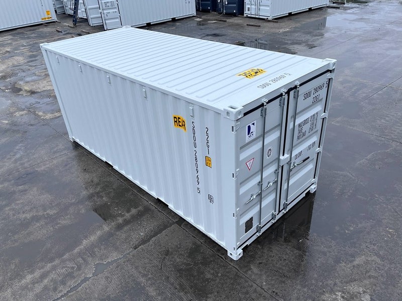 20ft Std Double Door New Build Shipping Container - Light Grey64252359252227113