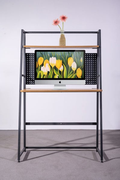 Garin desk with shelf Black Frame Carousel 2