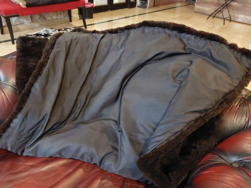 New Single Dark Brown Real NZ Sheared Possum Full Fur Throw - No Reserve! -B6507 Carousel 6