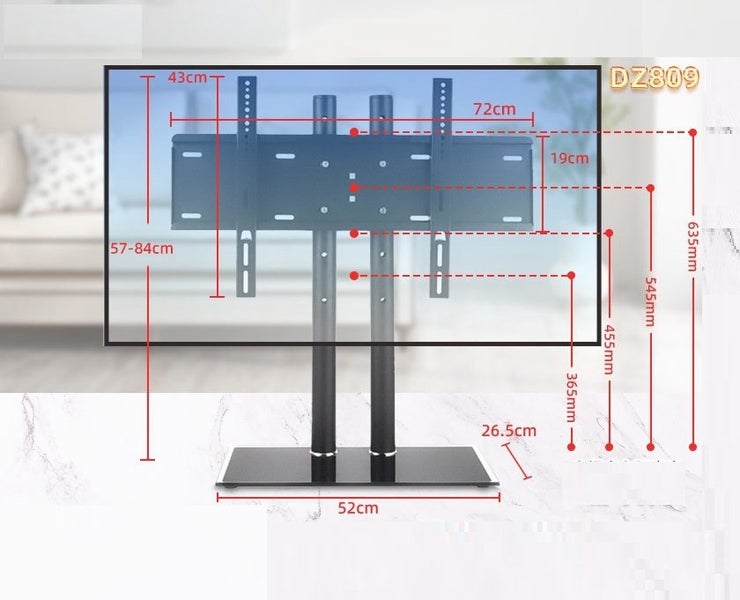 Brand New Universal Tabletop TV Stand Base Mount Bracket Fits 40-70 inch Carousel 2