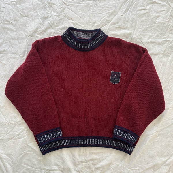 Vintage Giacchetti Italy Made Golfer Wool Knitted Sweater Carousel 1