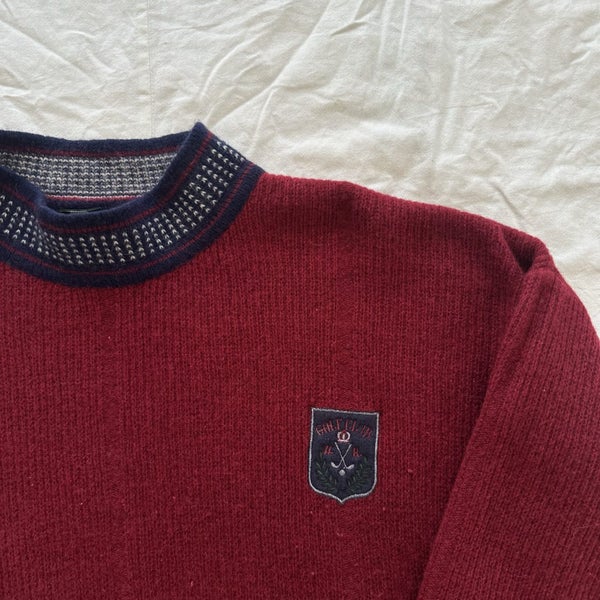 Vintage Giacchetti Italy Made Golfer Wool Knitted Sweater Carousel 2