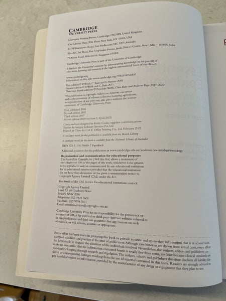ESSENTIAL EPIDEMIOLOGY Fourth Edition. Text Book Carousel 5