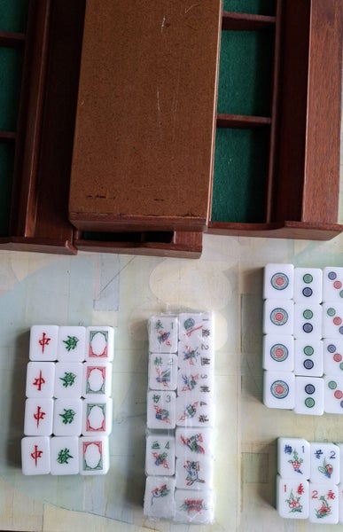 Lion & Globe Majong / mahjong - full set with extras Carousel 2