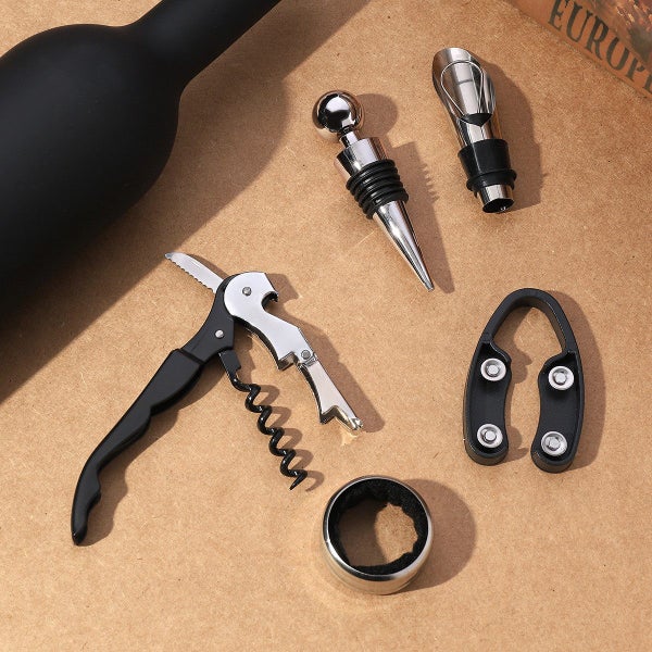 5 Piece Bottle Opener High-End Wine Set Wine Tool Carousel 1