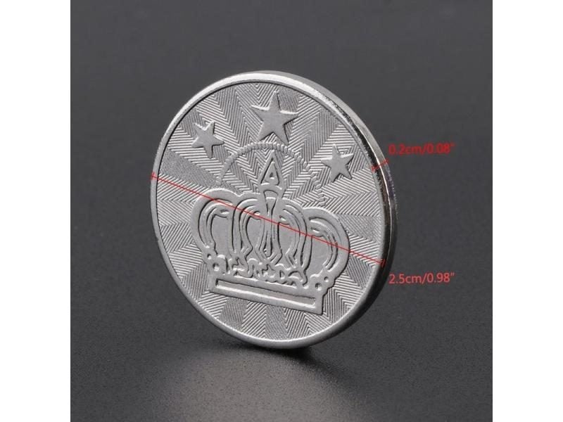 10pcs 25*2mm Game Token Stainless Steel Arcade Coin Crown Tokens Carousel 1