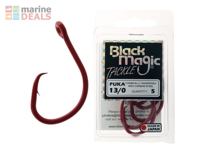 Black Magic Puka Hooks 13/0 Qty 5 Carousel 1