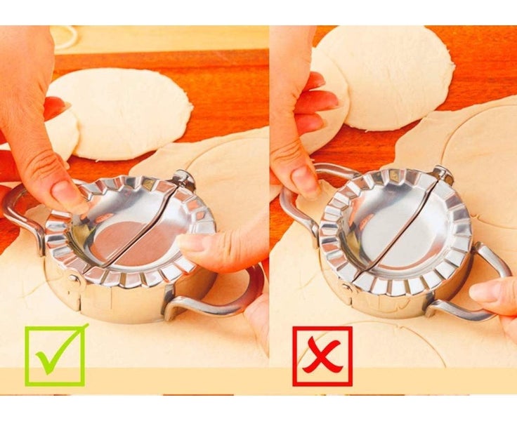 Stainless Steel Dumpling Maker Dough Cutter Ravioli Pie Press, Pierogi Wrap P Carousel 7