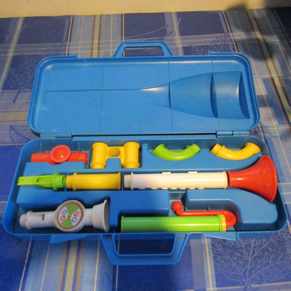 Fisher Price Vintage Crazy Horn Combo Set. 1984. Complete In Carry Case. Carousel 2