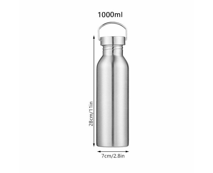 Stainless Steel Water Bottle Cycling Wide Mouth Metal Sports & Gym Drink Flas Carousel 1