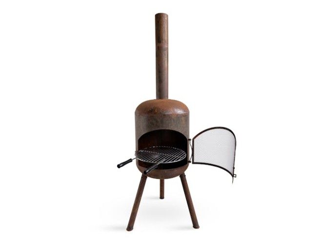 Ronda Corten Steel Outdoor Fireplace Grill Carousel 1