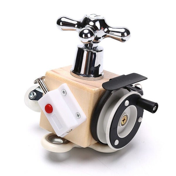 Busy Cube Montessori Toy Educational Wooden Activity Cube Style FISHING VERSION Carousel 8