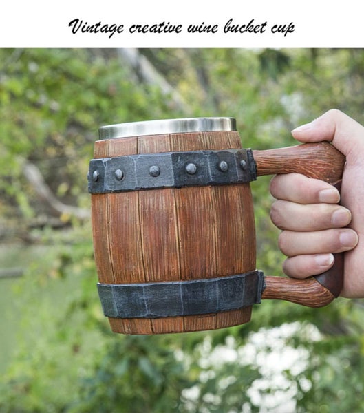 Norse Viking Wooden Barrel Beer Mug Carousel 1