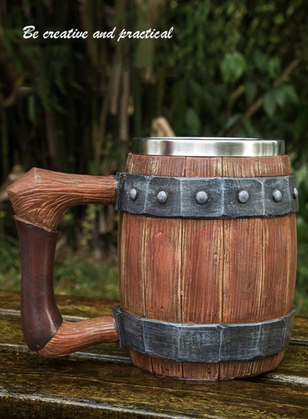 Norse Viking Wooden Barrel Beer Mug Carousel 2