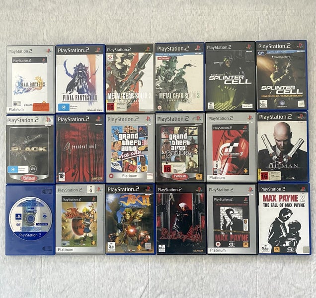 PS2 SLIM + 18 GAMES + 2 CONTROLLERS, MEMORY CARD Carousel 2