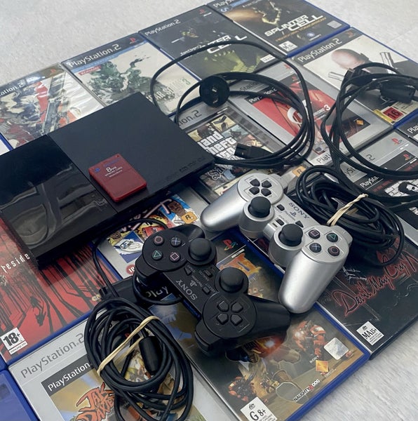 PS2 SLIM + 18 GAMES + 2 CONTROLLERS, MEMORY CARD Carousel 4