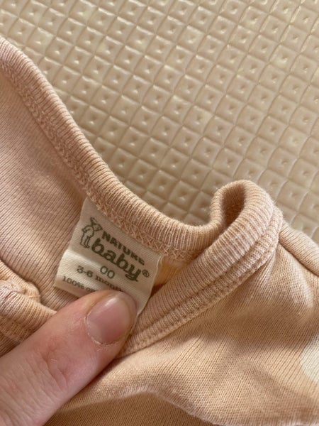 Nature Baby pink dot footed cotton stretch and grow 3-6m Carousel 2