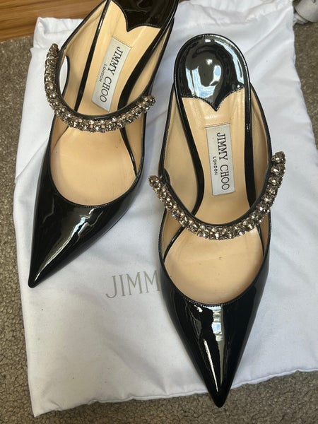 Jimmy Choo Crystal Bing 100 in black patent leather - Size 39 Carousel 2