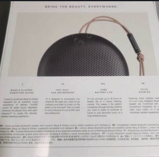 B&O Beosound A1 2rd Gen wireless Bluetooth Home Speaker Brand New Carousel 2