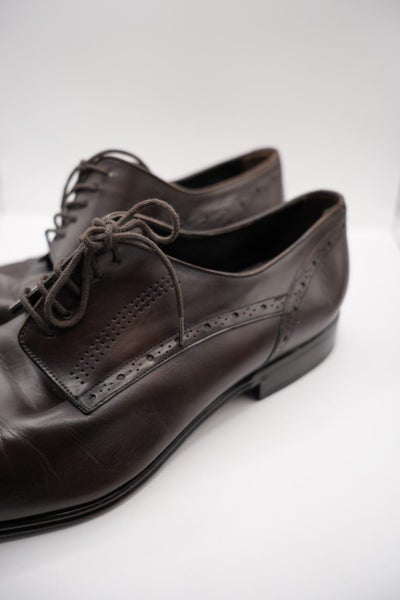 Dolce & Gabbana Chocolate Leather Lace-up Dress Shoes63616994410241114